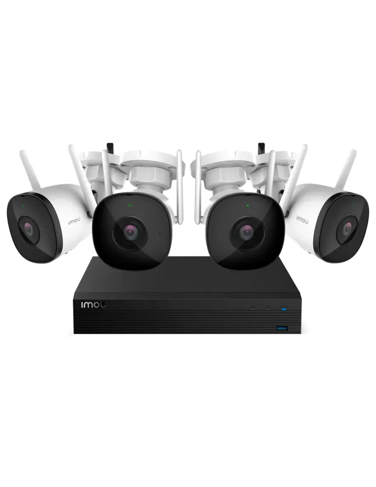 IMOU Wireless Kit 4 Cámaras Bullet 2C 2MP - NVR 4CH / WiFi 2.4 GHz - 2