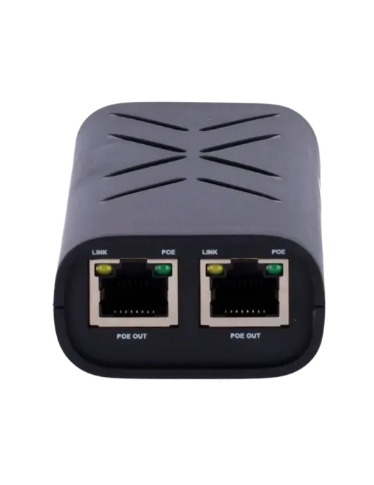 MARCA BLANCA Inyector PoE Dual - Entrada RJ45 10/100/1000 Mbps - Poten