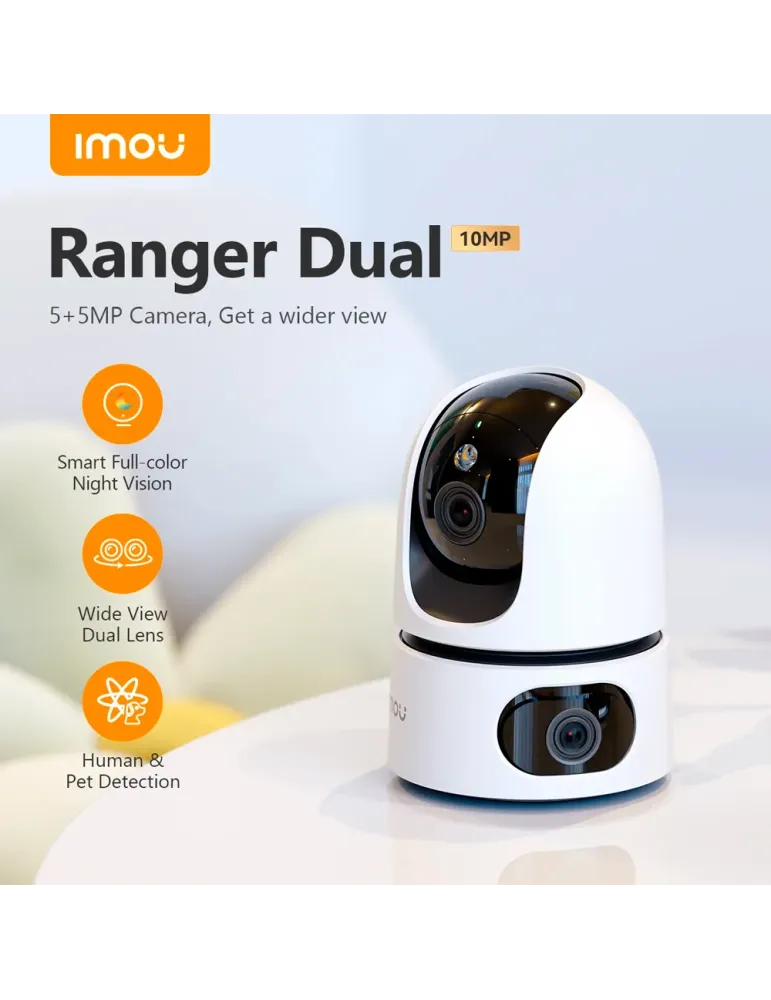 IMOU Cámara motorizada Ranger Dual 5+5MP - WiFi 6 - Lente DUAL / Autot