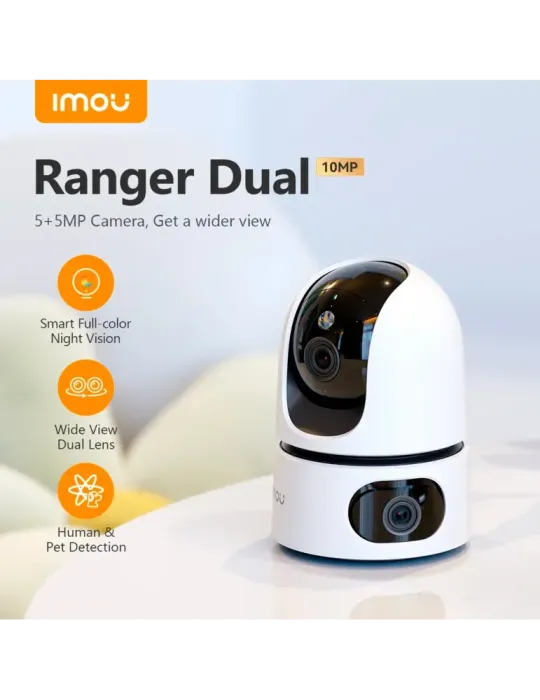 IMOU Cámara motorizada Ranger Dual 5+5MP - WiFi 6 - Lente DUAL / Autot