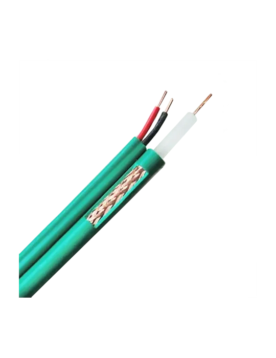 MARCA BLANCA Cable coaxial KX6 - Vídeo y alimentación - Rollo de 300 m