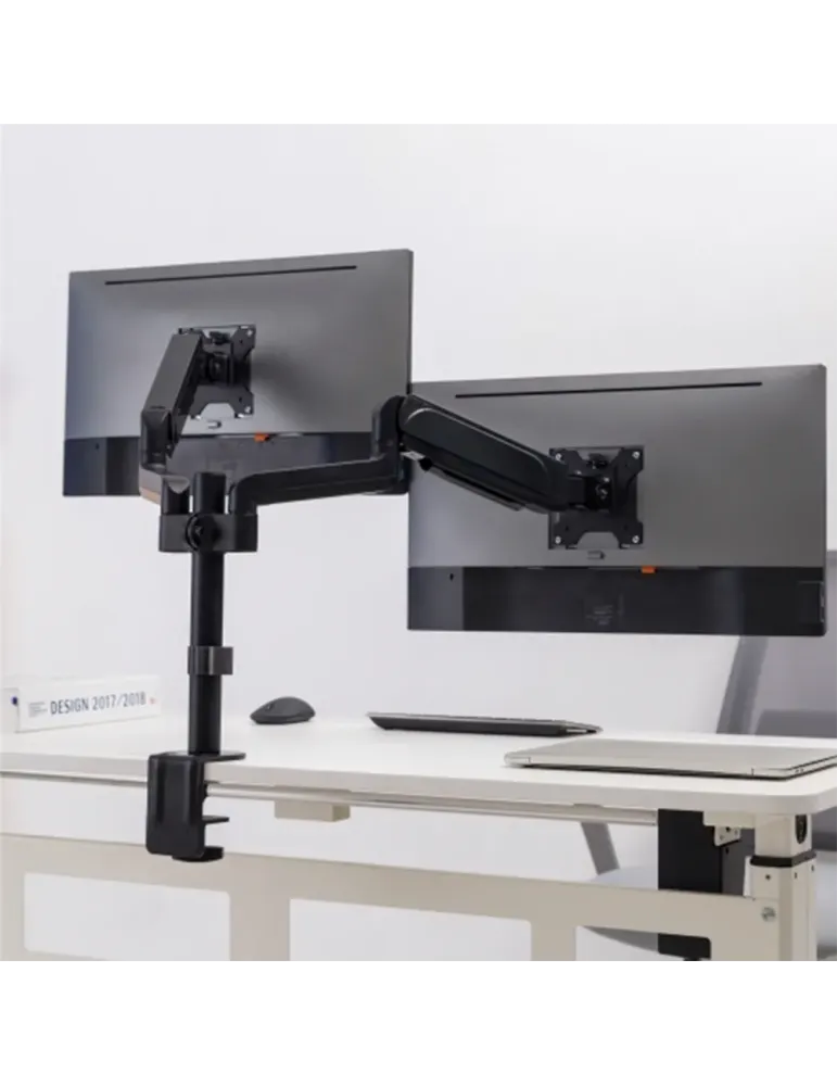 MARCA BLANCA Brazo para dos monitores - Instalación en mesa - Peso sop