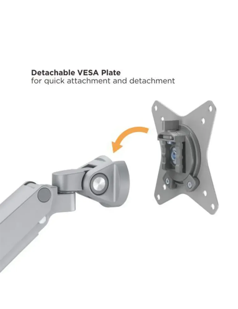 MARCA BLANCA Brazo para monitor - Instalación en mesa - Peso soportado