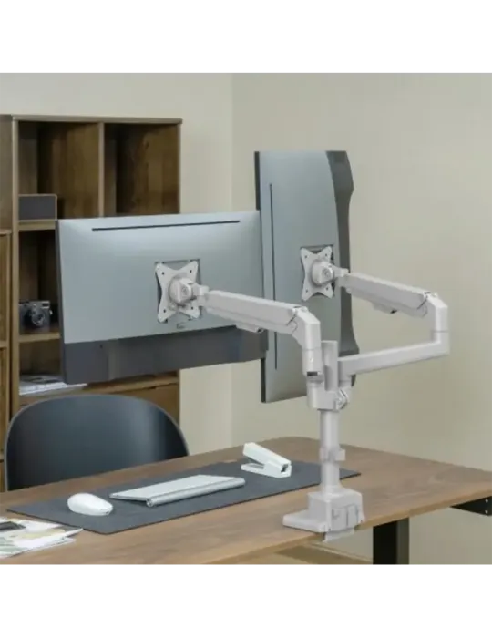 MARCA BLANCA Brazo para dos monitores - Instalación en mesa - Peso sop