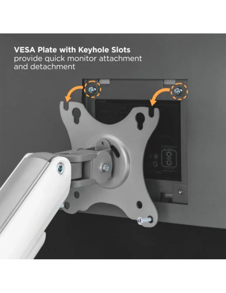 MARCA BLANCA Brazo para monitor - Instalación en mesa - Peso soportado