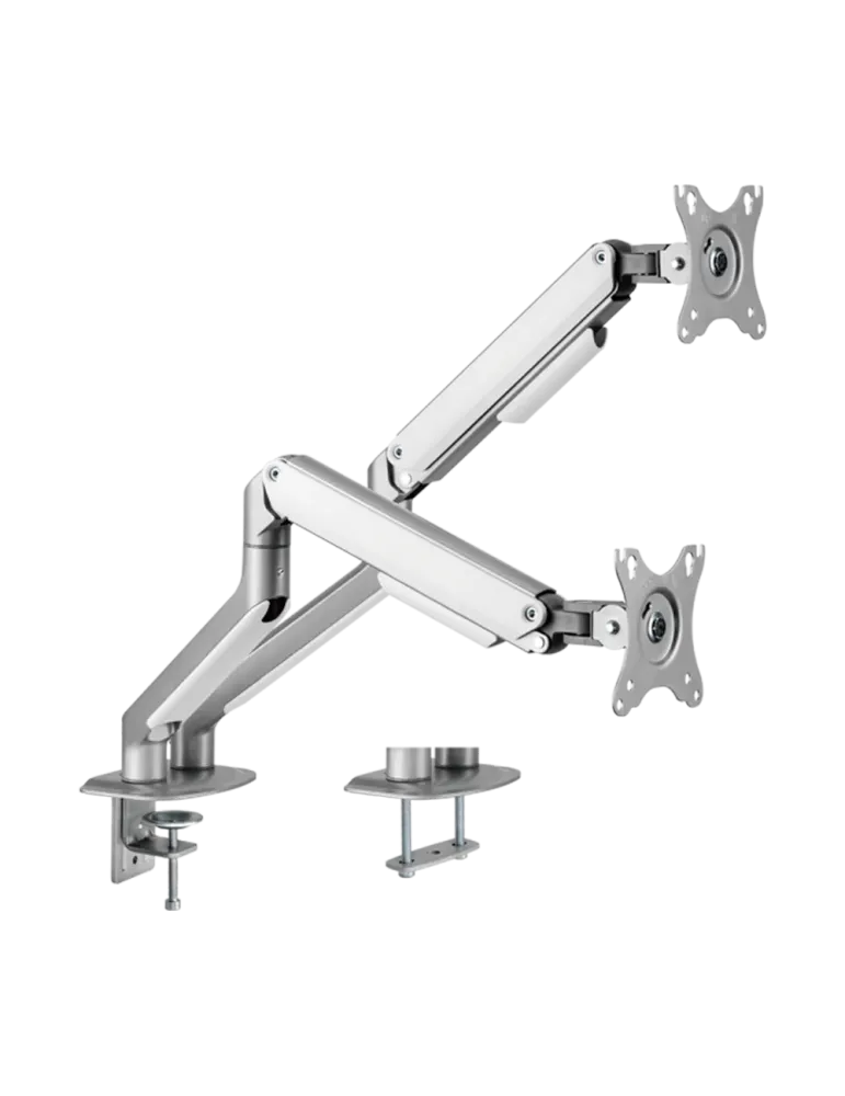 MARCA BLANCA Brazo para dos monitores - Instalación en mesa - Peso sop