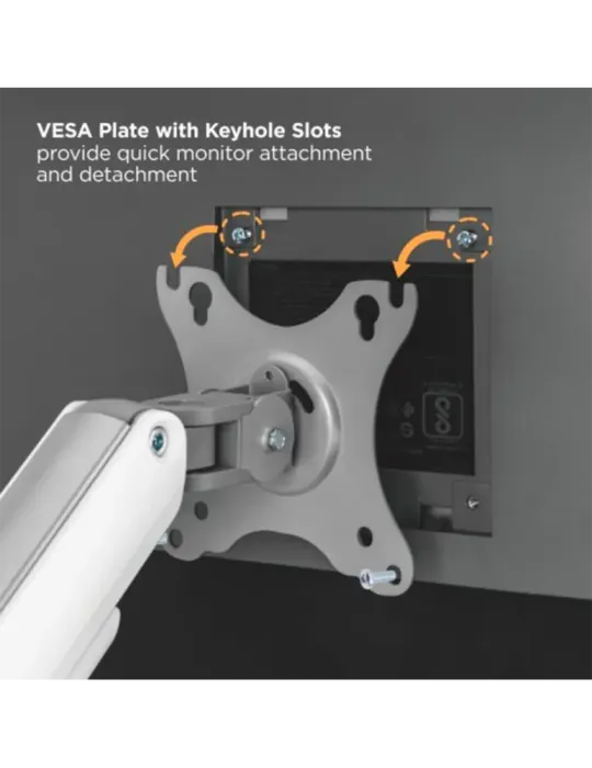 MARCA BLANCA Brazo para dos monitores - Instalación en mesa - Peso sop