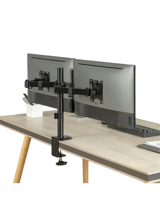 MARCA BLANCA Brazo para dos monitores - Instalación en mesa - Peso sop
