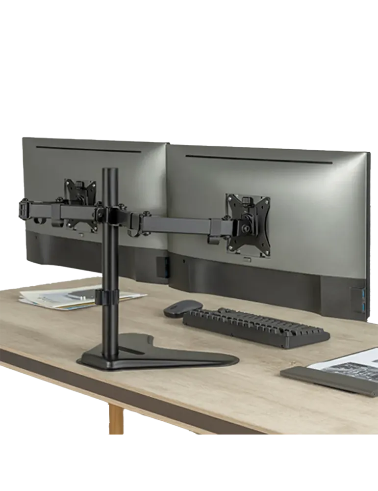 MARCA BLANCA Brazo para dos monitores - Instalación en mesa - Peso sop