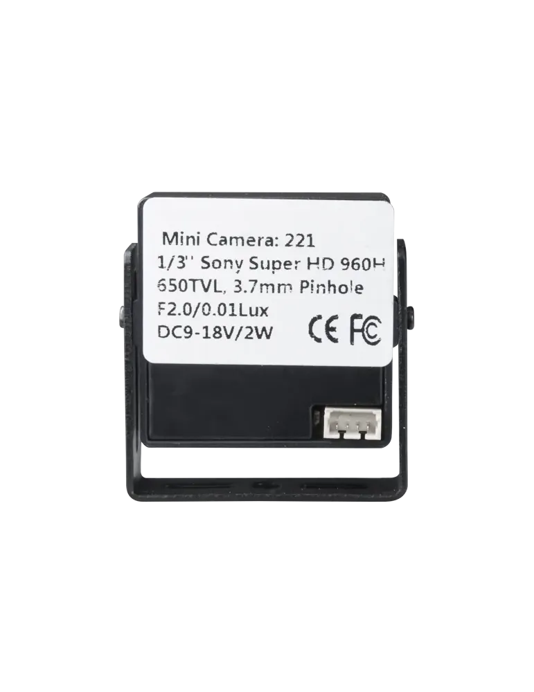 MARCA BLANCA Minicámara cableada - 1/3″ Sony© Super HAD CCD II - Resol