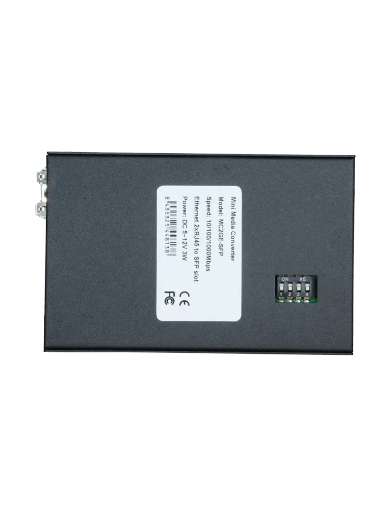 MARCA BLANCA Conversor de medios - 2x Ethernet RJ45 - 1x SFP - Gigabit