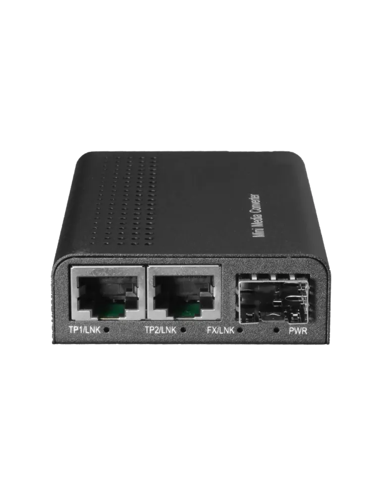 MARCA BLANCA Conversor de medios - 2x Ethernet RJ45 - 1x SFP - Gigabit