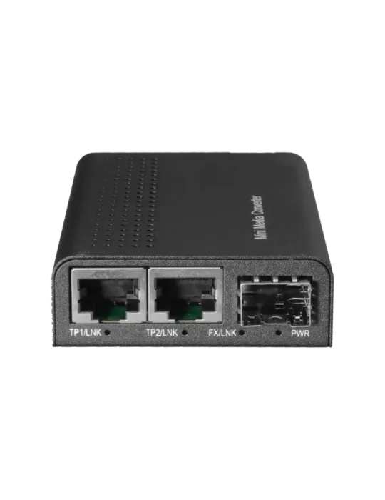 MARCA BLANCA Conversor de medios - 2x Ethernet RJ45 - 1x SFP - Gigabit