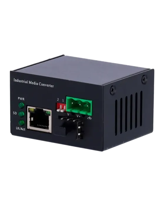 MARCA BLANCA Conversor de medios Industrial - 1x Ethernet RJ45 - 1x SF