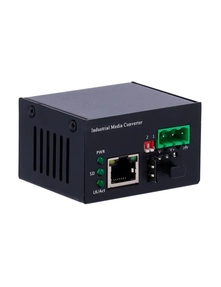 MARCA BLANCA Conversor de medios Industrial - 1x Ethernet RJ45 - 1x SF