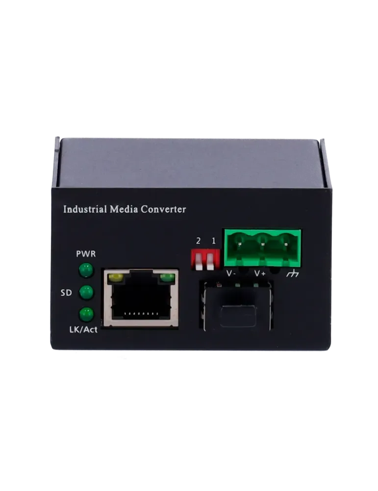 MARCA BLANCA Conversor de medios Industrial - 1x Ethernet RJ45 - 1x SF