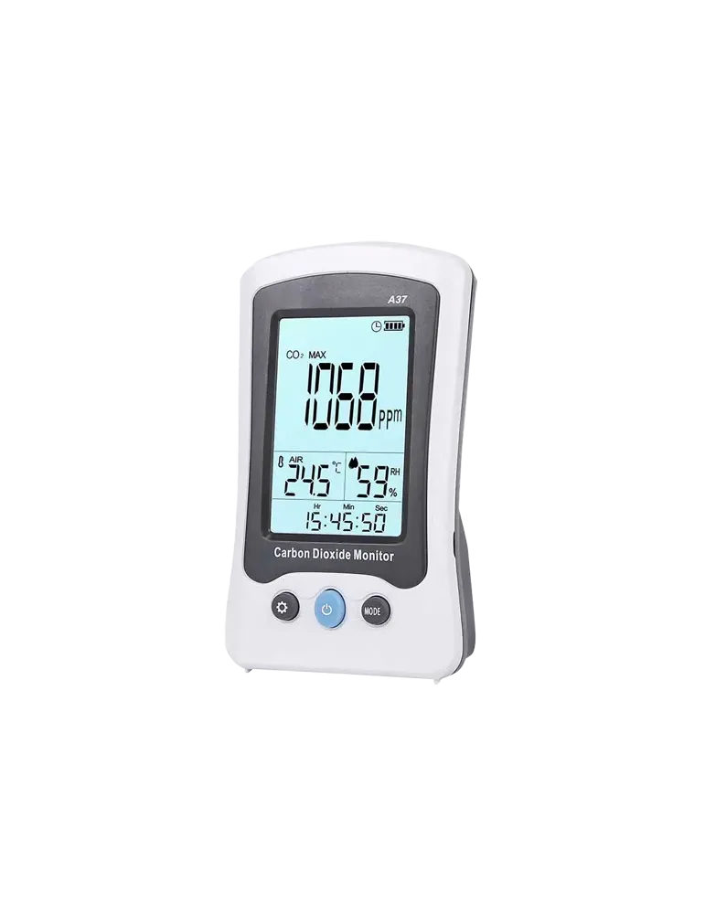 UNI-TREND Medidor de CO2, temperatura y humedad - Con alarma visual y