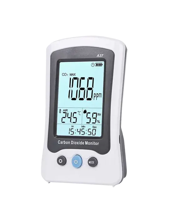 UNI-TREND Medidor de CO2, temperatura y humedad - Con alarma visual y
