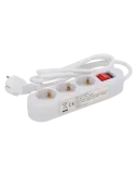 MARCA BLANCA Regleta - 3 salidas hasta 250VAC / 16 A max. - Interrupto