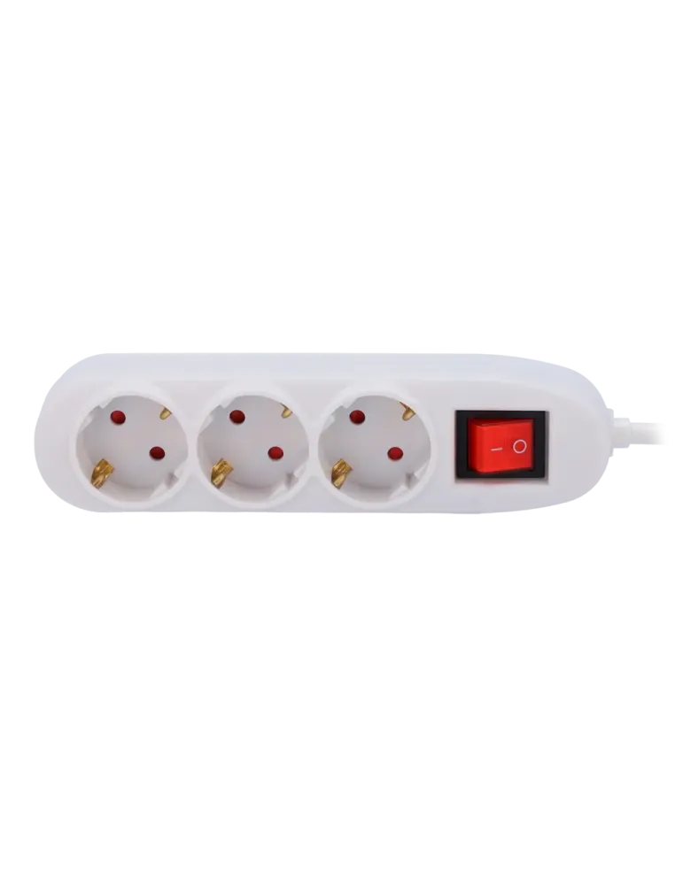 MARCA BLANCA Regleta - 3 salidas hasta 250VAC / 16 A max. - Interrupto