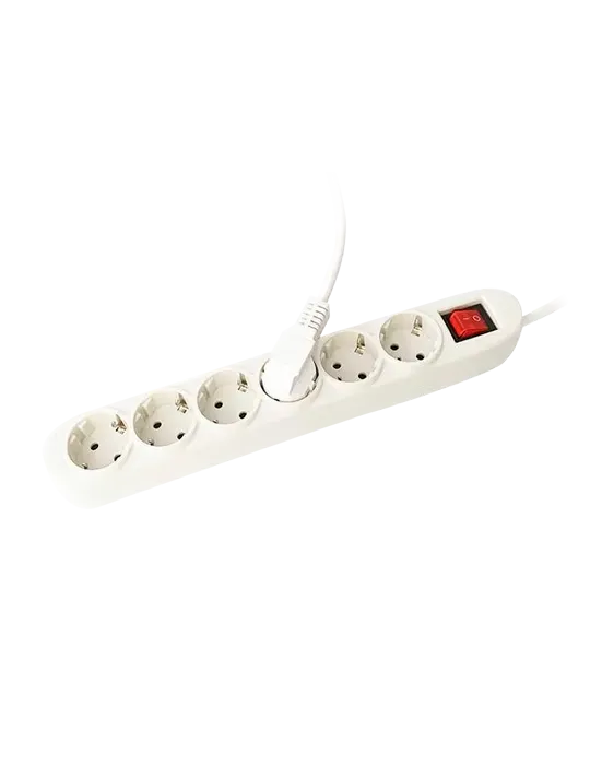 MARCA BLANCA Regleta - 6 salidas hasta 250VAC / 16 A max. - Interrupto