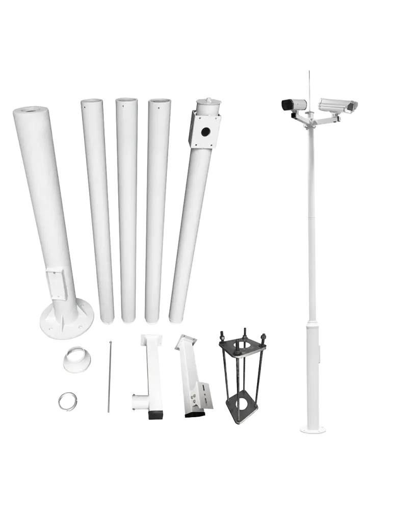 MARCA BLANCA Báculo para CCTV - 6 metros de altura - Fabricado en acer