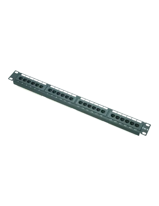 MARCA BLANCA Patch panel de 24 puertos UTP/RJ45 - Formato enrackable -
