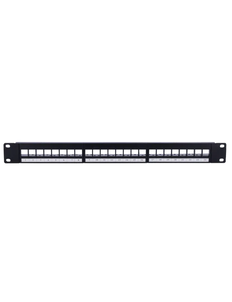 MARCA BLANCA Patch panel vacio de 24 puertos UTP/RJ45 - Formato enrack
