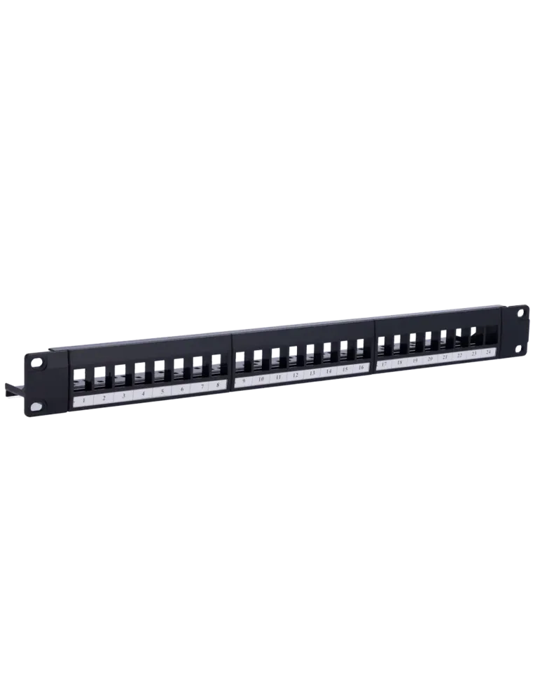 MARCA BLANCA Patch panel vacio de 24 puertos UTP/RJ45 - Formato enrack