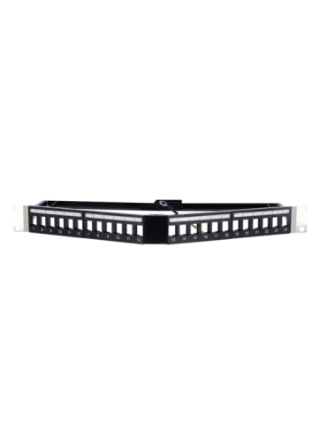 MARCA BLANCA Patch panel angular vacío - 24 puertos FTP - Formato enra