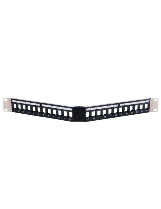 MARCA BLANCA Patch panel angular vacío - 24 puertos FTP - Formato enra