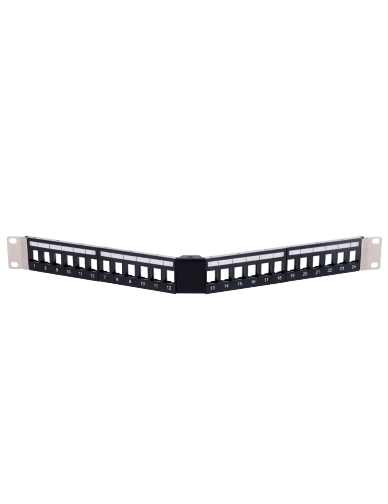 MARCA BLANCA Patch panel angular vacío - 24 puertos FTP - Formato enra