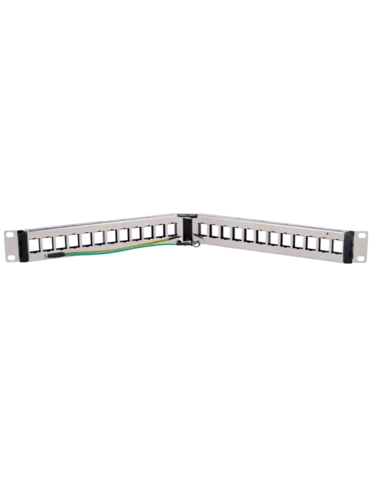 MARCA BLANCA Patch panel angular vacío - 24 puertos FTP - Formato enra