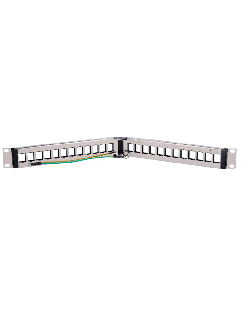 MARCA BLANCA Patch panel angular vacío - 24 puertos FTP - Formato enra
