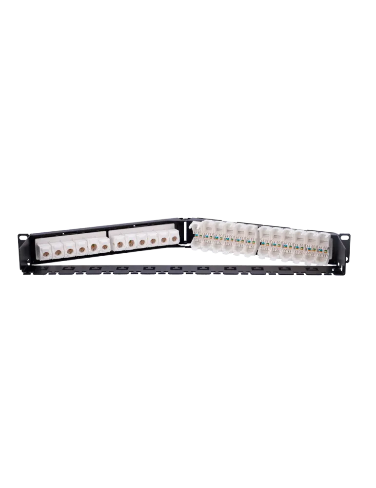 MARCA BLANCA Patch panel angular de 24 puertos UTP - Admite cables has