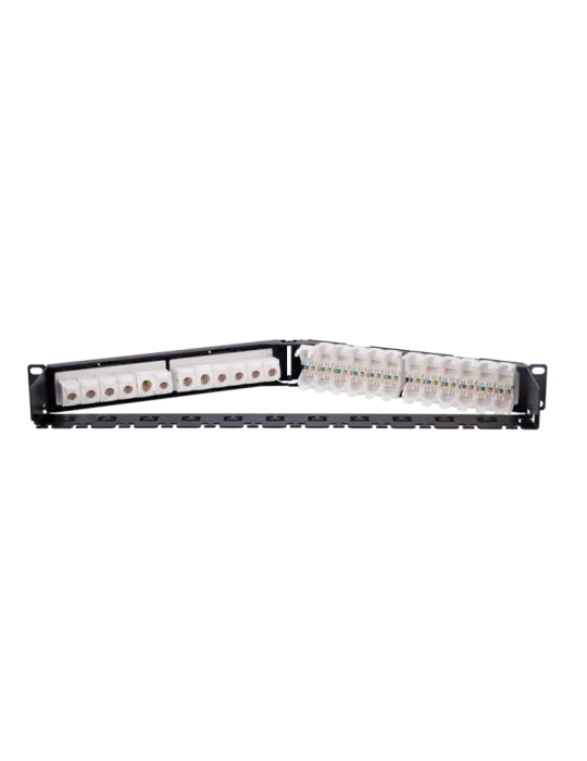 MARCA BLANCA Patch panel angular de 24 puertos UTP - Admite cables has