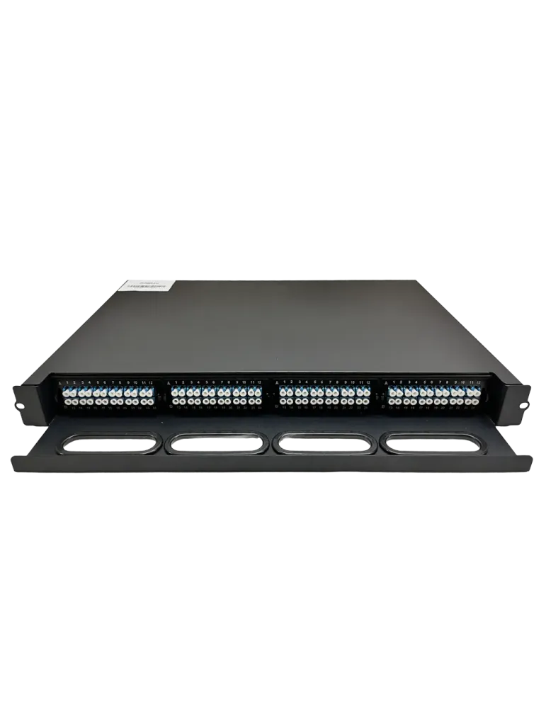 MARCA BLANCA Patch panel de fibra - 48 puertos LC Duplex - 4 casetes c