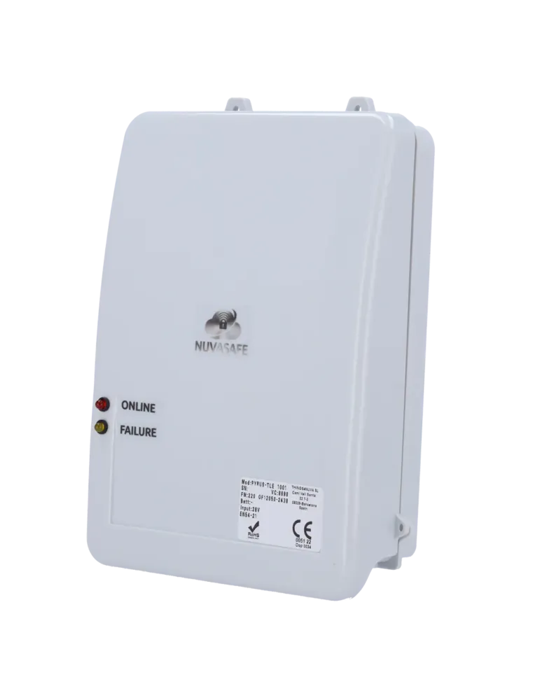 NUVATHINGS Transmisor de alarma certificado EN54-21 - ETHERNET, GPRS/N