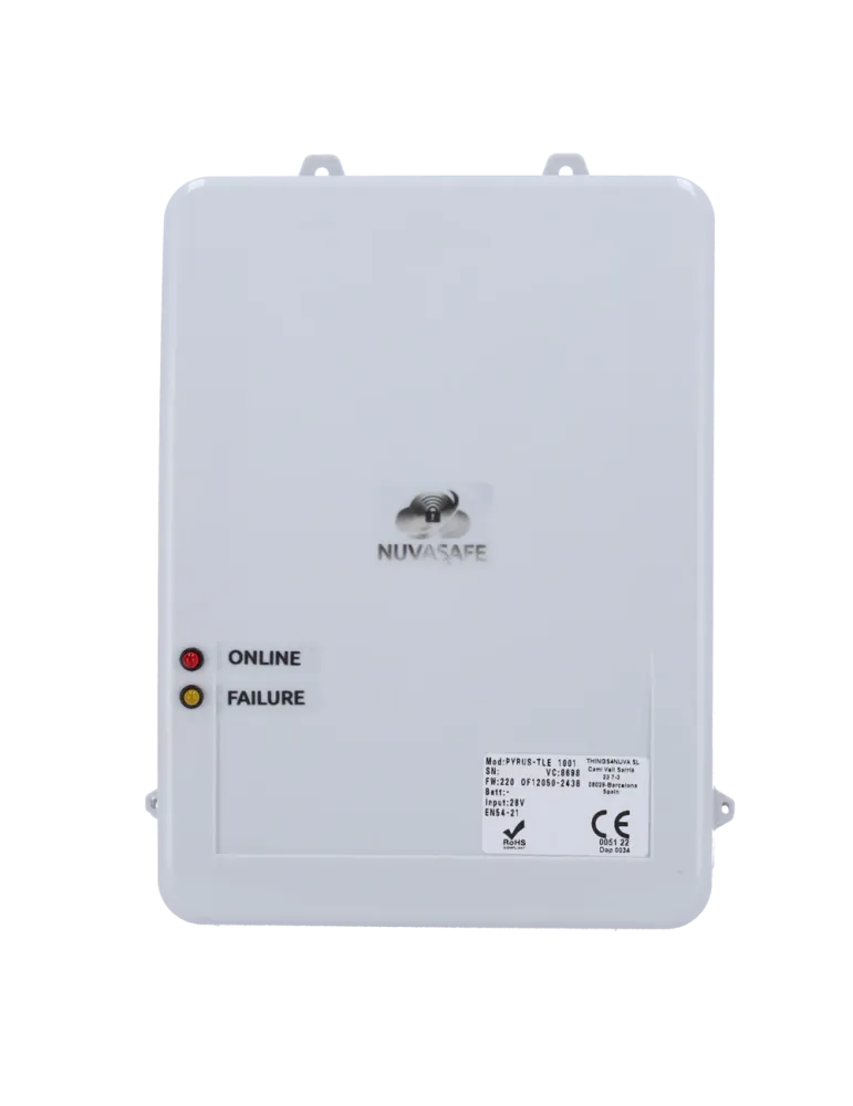 NUVATHINGS Transmisor de alarma certificado EN54-21 - ETHERNET, GPRS/N