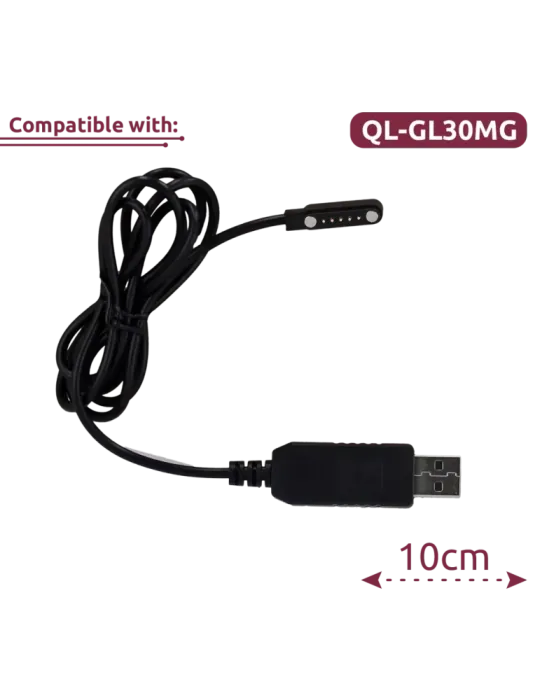 QUECLINK Cable de datos magnético - Compatible con QL-GL30MG - Longitu