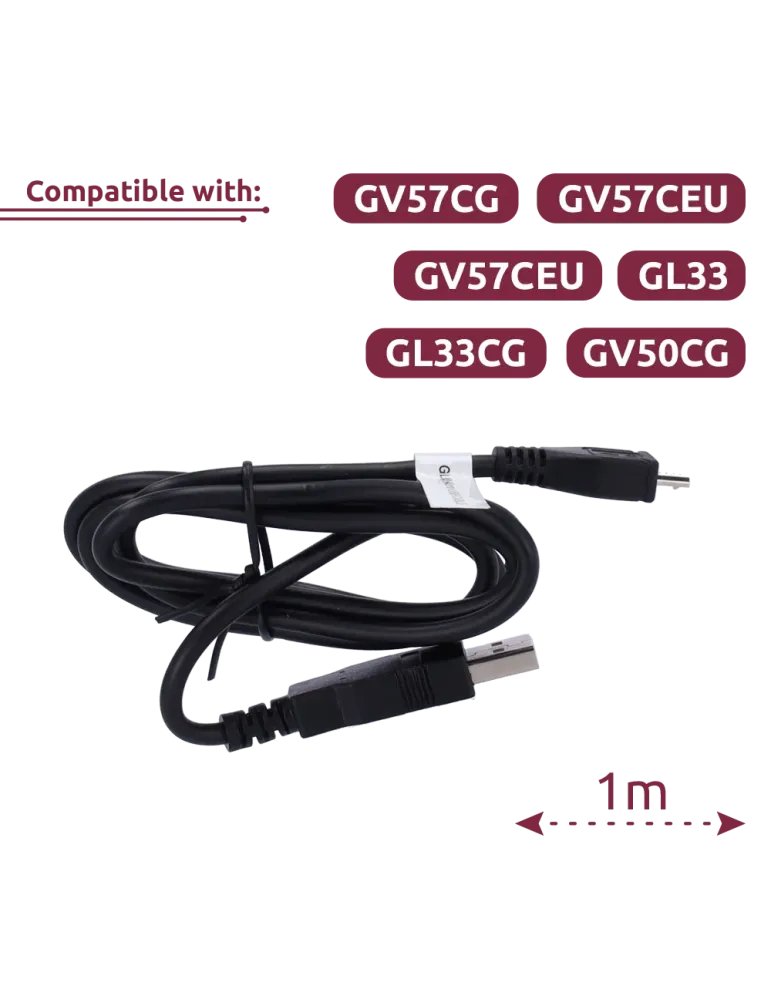QUECLINK Cable micro USB 100CM - Para configuración y actualización de