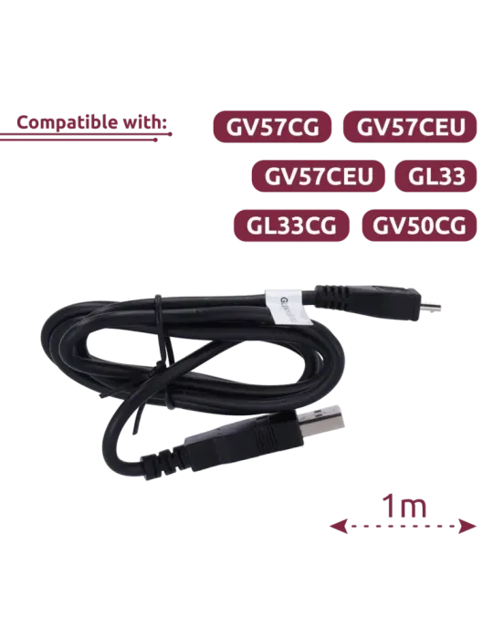 QUECLINK Cable micro USB 100CM - Para configuración y actualización de