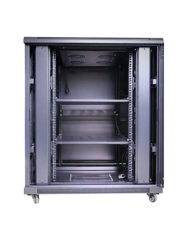 MARCA BLANCA Armario rack para suelo - Hasta 18U rack de 19″(800*800)