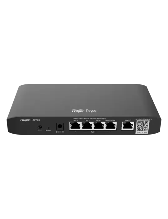 Reyee Router PoE Controlador Cloud - 4 Puertos PoE+ RJ45 GE + 2 Puerto