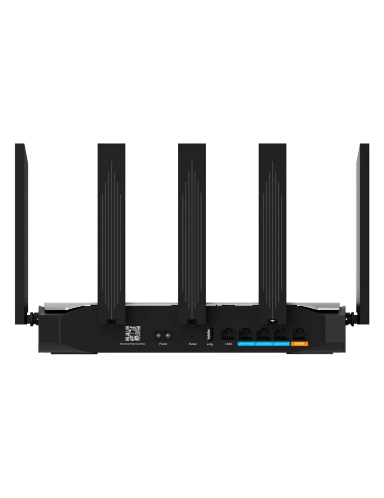 Reyee Router Wi-Fi Cloud con Mesh - Wi-Fi 6 2x2 | 5 Puertos RJ45 10/10