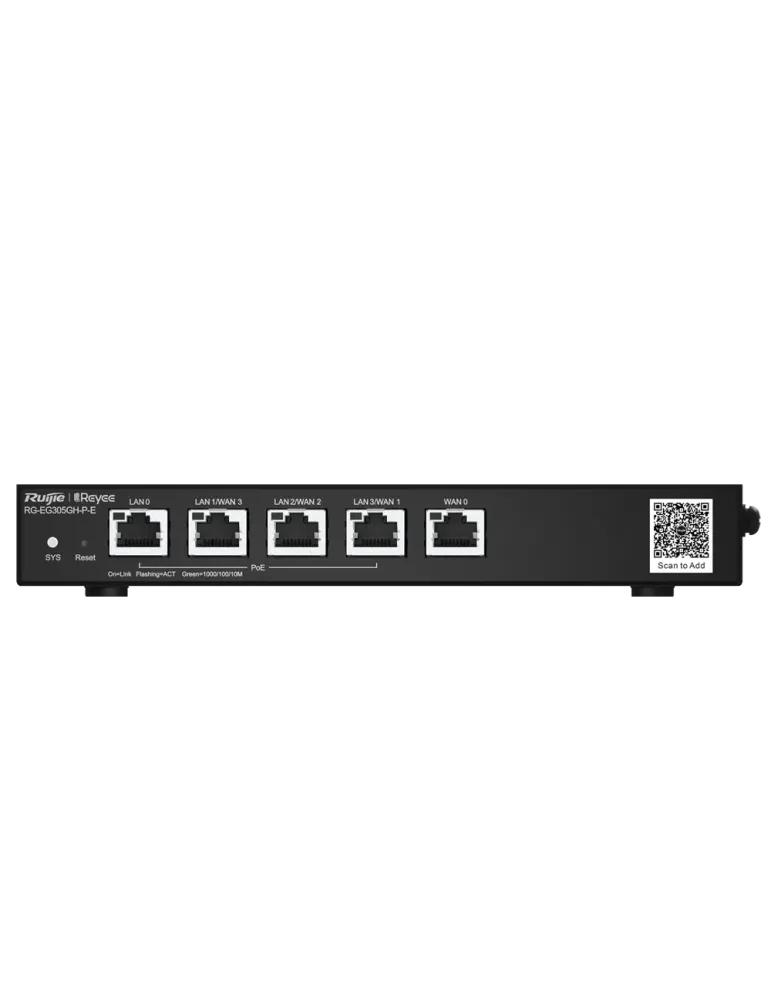 Reyee Router PoE Controlador Cloud - 4 Puertos PoE+ LAN + 1 Puerto WAN