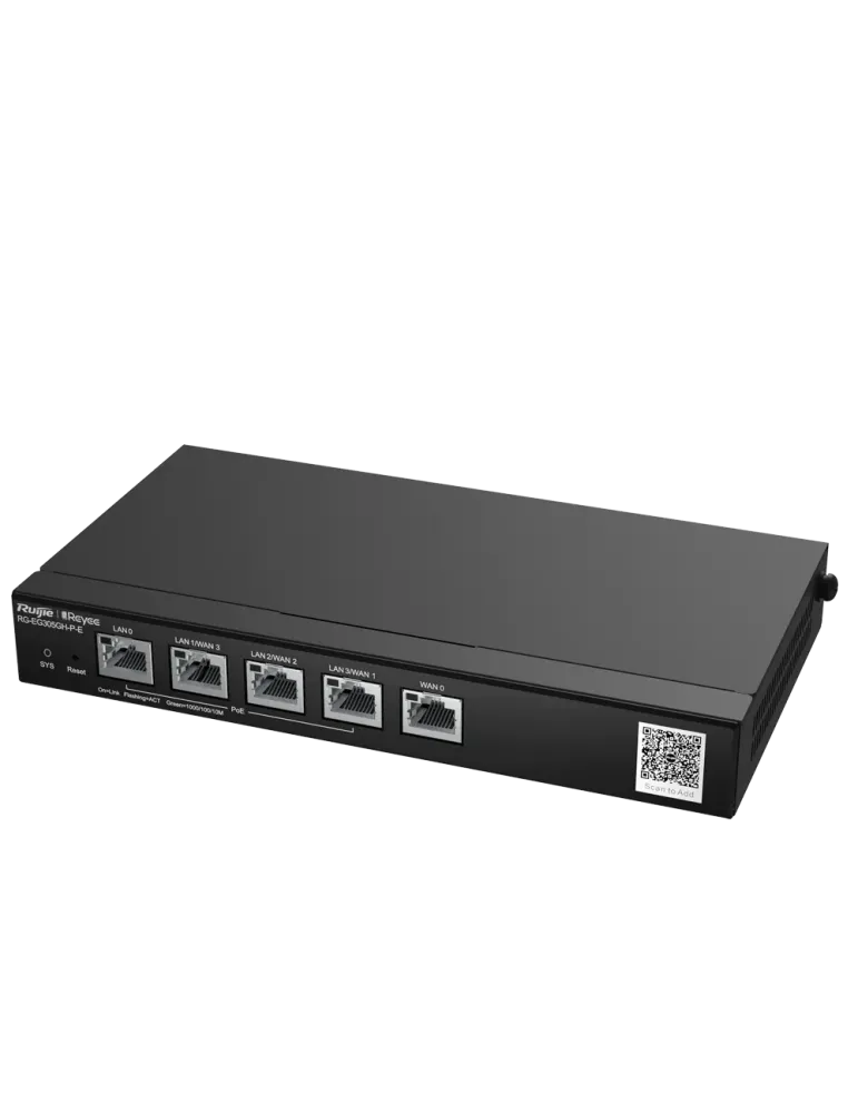 Reyee Router PoE Controlador Cloud - 4 Puertos PoE+ LAN + 1 Puerto WAN