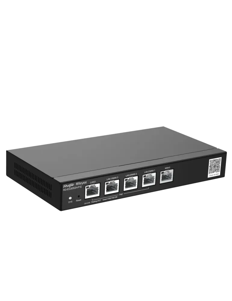 Reyee Router PoE Controlador Cloud - 4 Puertos PoE+ LAN + 1 Puerto WAN