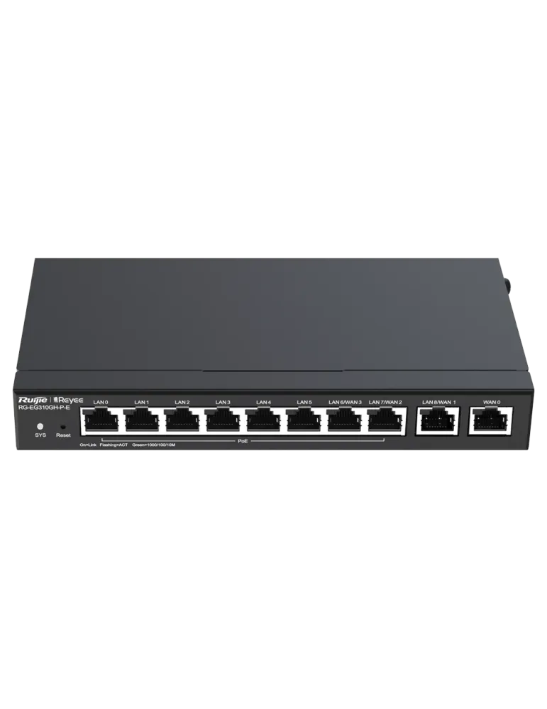 Reyee Router PoE Controlador Cloud - 9 Puertos GE LAN + 1 Puerto GE WA
