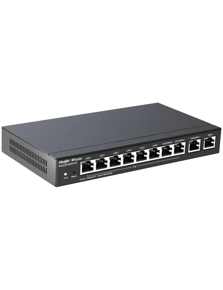 Reyee Router PoE Controlador Cloud - 9 Puertos GE LAN + 1 Puerto GE WA